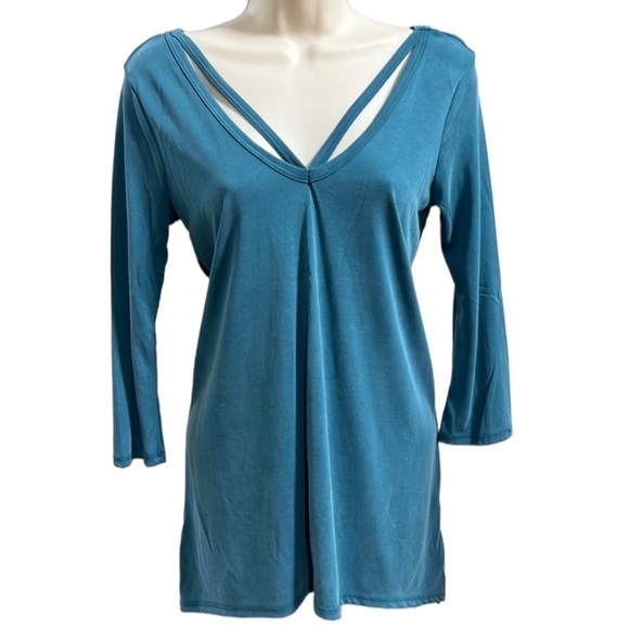 Nine Britton Women’s 3/4 Length Sleeve Size Small V-Neck Top - Picture 1 of 9
